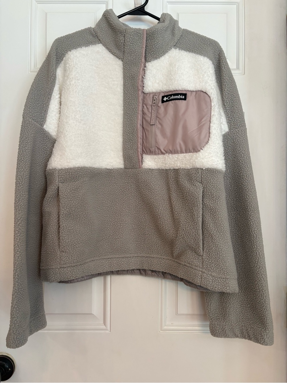 Columbia Lodge Sherpa Fleece Pullover Jacket, Size XL, LIKE NEW!